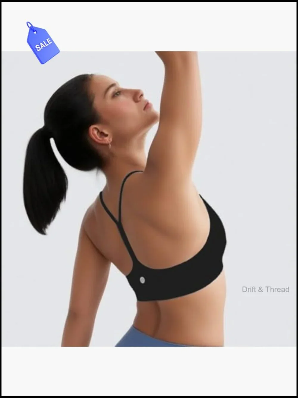 Racerback Y-Back Sports Bra Medium Support Padded Low Impact Yoga Pilates Gym